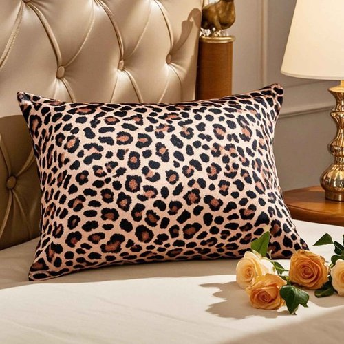 Golray Gifts for Teen Girls - 19Pcs Teenager Gifts Basket with Brown Leopard Satin Pillowcase/Handbag, Christmas Birthday Gift Set for Women Daughter Sister Niece Tween Girl Kid Toy Age 10 12-18+