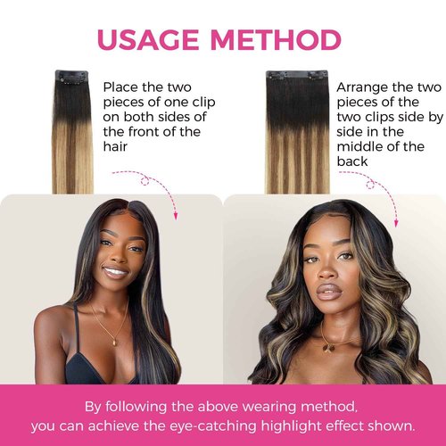 Lashey Ombre Balayage Ash Brown Highlighted Honey Blonde Seamless Clip in Hair Extensions Human Hair with Natural Black Dark Roots 4pcs 48g Highlight Effect Hair Extensions 20 Inch Straight Hair