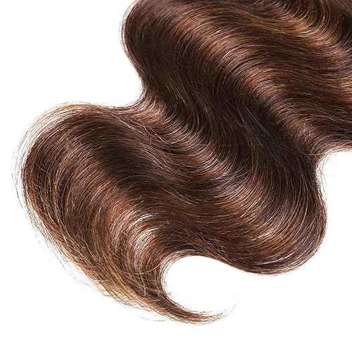 Highlight Human Hair Bundles Light Brown Body Wave Bundle 18 20 22 Inch Color 30 Human Hair Unprocessed Virgin Hair 3 Bundles