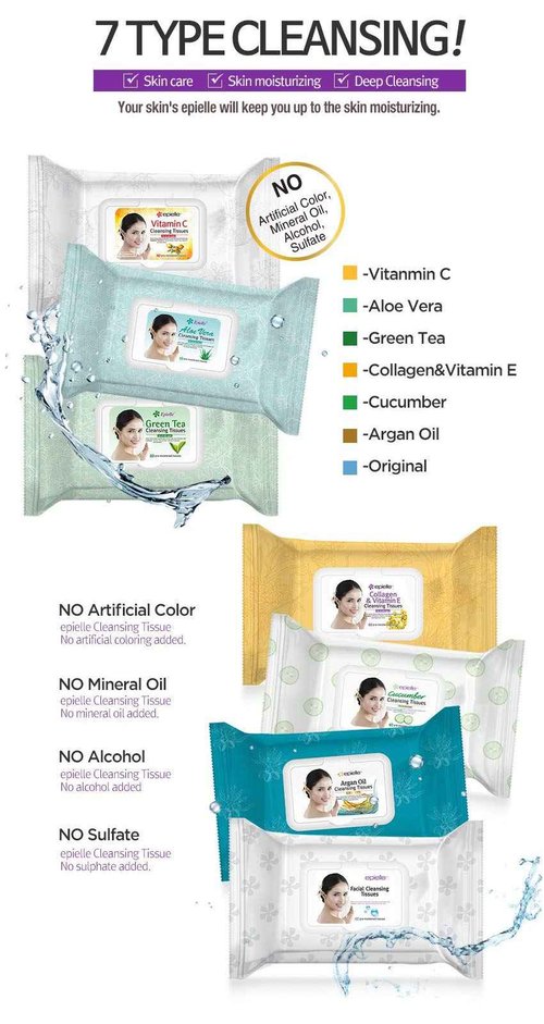 Epielle Argan Oil Makeup Remover Wipes, Gentle Daily Facial Cleanser Towelettes, Remove Dirt, Oil & Waterproof Mascara, Stocking Stuffers, Thanksgiving Essentials, 60 Count (Pack of 4)