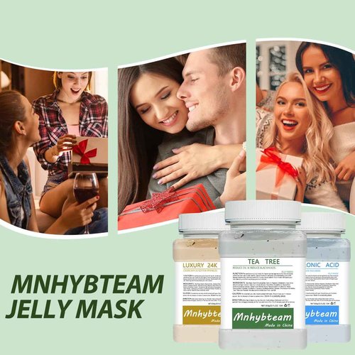 Mnhybteam Jelly Masks For Facials Professional, hydrojelly Mask SkinCare Spa Face Mask Gel Powder Hydrating & Deeply Purifying hydrojelly Mask Spa Set, (Tea Tree Pack of 1), 23 Fl Oz