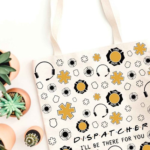 WCGXKO Dispatcher Gift Emergency Services Dispatcher Gift I'll Be There For You Zipper Pouch Makeup Bag (DISPATCHER tote)