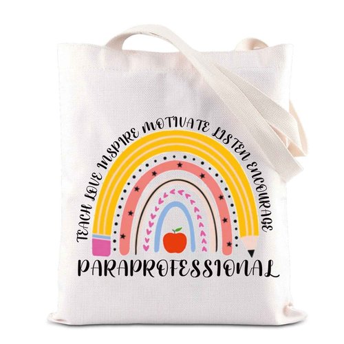 Paraprofessional Survival Kit Para Teacher Gift Paraprofessional Zipper Pouch Makeup Bag Paraeducator Appreciate Gift Teacher Aide Gift (Paraprofessional Tote)