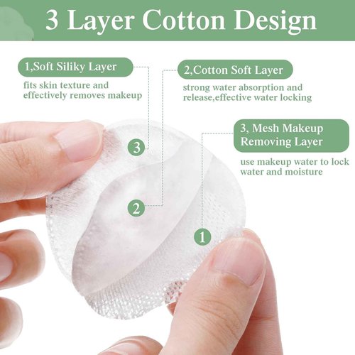 Maxcheck 1500 Pcs Cotton Rounds Bulk Exfoliating Rounds for Face Makeup Remover Cotton Facial Pads for Face Makeup Removal Toner Pads