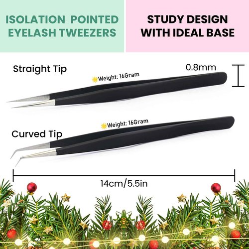 My Lash Tools - Fiber Tip Lash Tweezers for Eyelash Extensions Professional SET OF 4 Isolation, Curved & Volume Lash Tweezers set Japanese Steel Lash Supply (Matte Black)