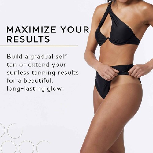 Norvell Tanning Bundle: Self Tan Extender Lotion, 8,5 fl. oz. + Streak Free Tan Applicator Mitt - Premium After Tanning Lotion Moisturizer and Washable Mitt for Flawless Results