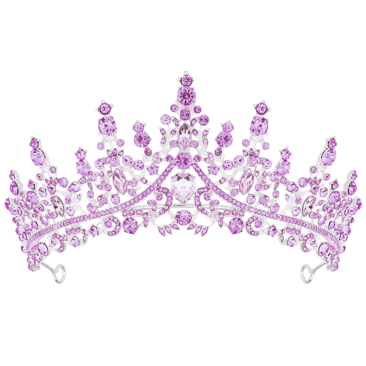 TOBATOBA Tiaras for Women, Purple Crystal Tiara Crowns for Women, Wedding Tiara for Bride Queen Crown, Royal Princess Quinceanera Headpieces for Birthday Prom Pageant Halloween Cosplay Accessories