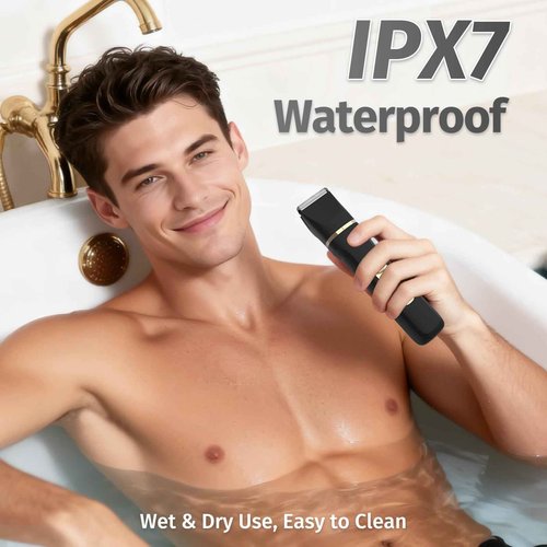 Bikini Trimmer for Women,5-in-1 Electric Razors for Women,Electric Shaver for Women's,IPX7 Waterproof Trimmer for Men Legs,with 5 Replaceable Blade Heads,USB Recharge Dock（Black）