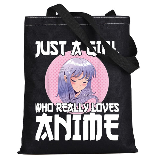 LEVLO Anime Fans Make up Bag Anime Lover Gift Just A Girl Who Really Loves Anime Cosmetic Make up Bag (Loves Anime BT)