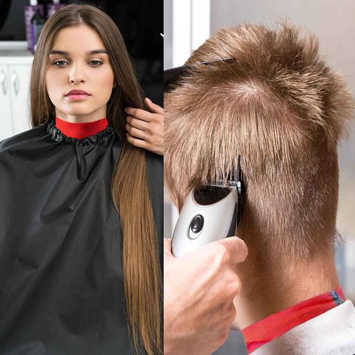 ooloveminso Barber Neck Strip 10 Rolls, Barber Accessories Barbershop Salon Supplies, Disposable Stretchy Neck Strip Hair Edge Paper for Haircuting Styling 1000 Strips (Red)