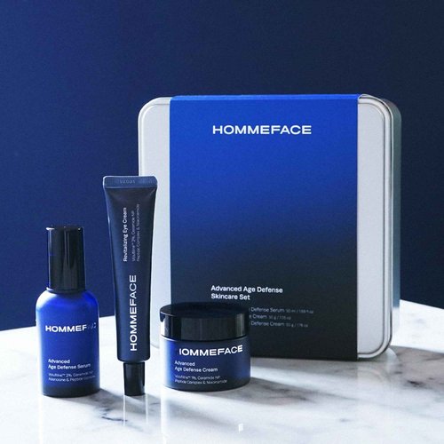 HommeFace Men’s Revitalizing Eye Cream - Anti-Wrinkle Korean Skincare Technology with Volufiline, Ceramide, Hyaluronic Acid, Peptides & Collagen, 1.05 oz