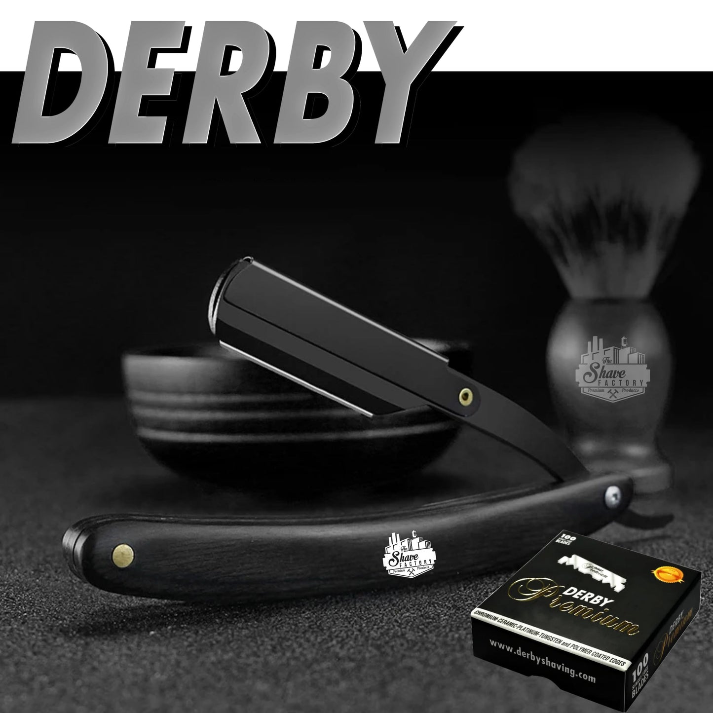 Derby Premium Single Edge Razor Blades, Razor Blades, Single Edge, Ultra Sharp, Chromium - Ceramic - Platinum - Tungsten and Polymer Coated Edges (1)