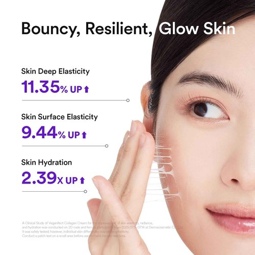 VEGANIFECT EGF Collagen Serum | Elasticity & Skin Density Booster | Targets Early Wrinkles & Fine Lines | Hydrating Anti-Aging, Korean Skincare, 1.01 fl.oz