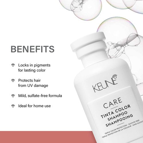 Keune Care Tinta Color Shampoo, Sulfate-Free & UV-Protecting Cleanser with Triple Color Protection, 10.1 Fl Oz
