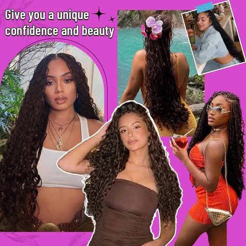 100 Percent Human Boho Braiding Hair 120g Color 4 Deep Wave Bulk Boho Hair for Braiding Curly Bundles Human Hair for Boho Braids Wet and Wavy Braiding Hair Extension No Weft 3 Bundles/Pack Brown18Inch