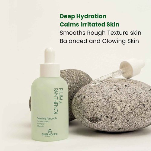 The Skin House PLUM & PANTHENOL Calming Ampoule – Soothing Facial Ampoule for Sensitive & All Skin Types – Panthenol-Infused Hydrating & Calming Korean Skincare[ 50ml /1.69 fl.oz]