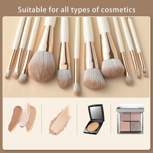Makeup Brushes, 11pcs Makeup Brusheas Set with Wooden Handle, Include Foundation, Concealer, Blush, Eyeshadow, Eyeliner, Powder, Highlighter, Blending, Face Brush Set