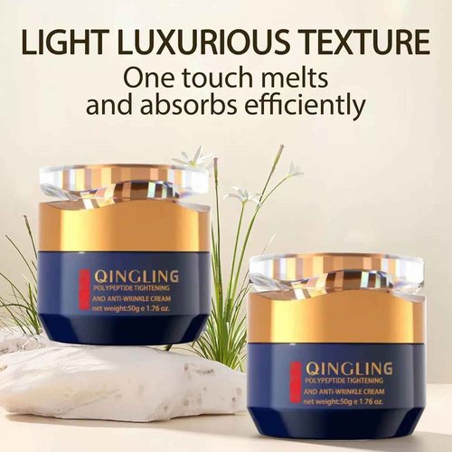 JINMAO Qingling Face Cream, Qingling Wrinkle Removal Cream, Quinglin Polypeptide Tightening and Anti-Wrinkle Moisturizer, Face & Neck & Eye Lotion 3-In-1 (2)