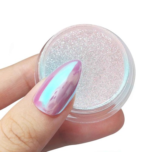 Laza Unicorn Chrome Nail Powder Glazed Donut Nails Metallic Mirror Effect Pigment Shimmer Pearl Powder Iridescent Nail Glitter Fairy Dust for Nail Art Supplies Gel Polish Manicure – Moonlight Unicorn
