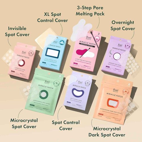 Rael Miracle Bundle - Invisible Spot Cover (96 Count) & Large Spot Control Cover (10 Count)
