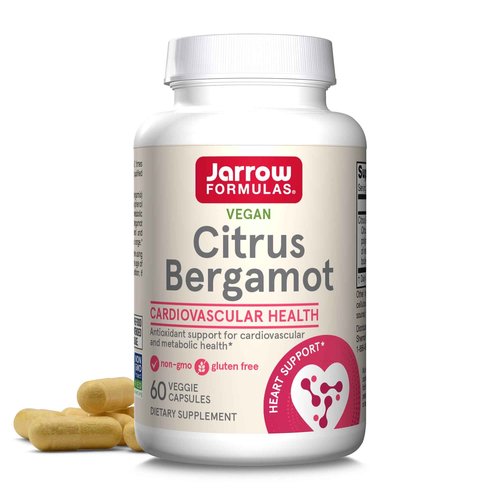 Jarrow Formulas Citrus Bergamot 500 mg - 60 Servings (Veggie Caps) - Antioxidant Support for Cardiovascular & Metabolic Health - Dietary Supplement - Gluten Free - Use QH-Absorb