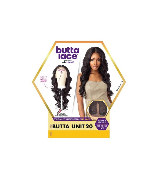 Sensationnel Butta Lace Wigs - Unit 20 Extra Wide 5 Inch Deep Parting Synthetic Preplucked Hairline Glueless Lacefront (2 DARKBROWN)