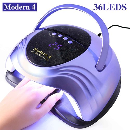 Limegirl UV Nail Lamp - Pearlescent Version, Professional Nail Dryer with 4 Timer, Powerful Dual UV & LED Lamp Beads and Auto Sensor, Fast Curing Gel Lamp, Salon Home Manicure Kit (Pearl Violet)