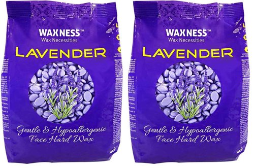 Waxness Premium Luxury Lavender Face Hard Wax Beads 0.8 lb / 400g (Pack of 2)