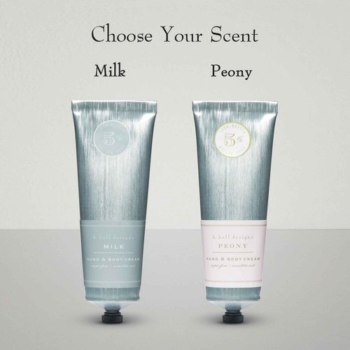 K. Hall Designs Peony Hand & Body Cream, Peaceful Peony Scent with Watery Notes, Shea Butter Lotion for Men & Women, Relieves Dry Skin & Cracked Hands, 3.4 fl oz