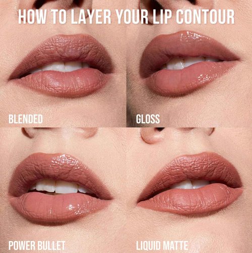 Huda Lip Contour Duo Blushed Pinks - 2 Mini Lip Pencils in Muted Pink and Pinky Brown