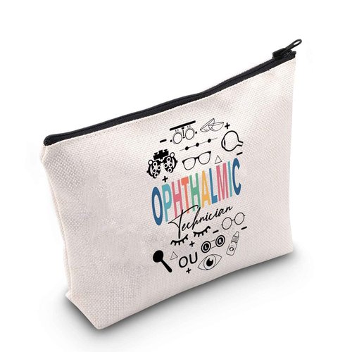 POFULL Funny Ophthalmic Technician Cosmetic Bag Ophthalmologist Gift Eye Doctor Gift (Ophthalmic Technician Bag)