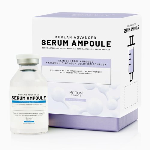 BRÜUN HY - Control Hyaluronic Aqua Solution Ampoule - A Korean Serum Booster for Face to Use as a Skin Care Serum 1.18 fl.oz
