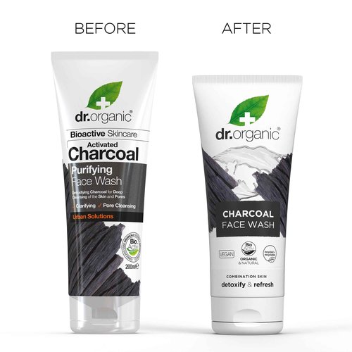 DR ORGANIC Charcoal Face Wash, 0.2429 kg,DR00545