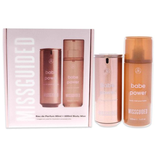 Missguided Babe Power Women 2.7oz EDP Spray, 7.4oz Body Mist 2 Pc Gift Set