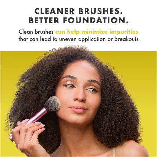 Cinema Secrets Original Makeup Brush Cleaner Kit - Professional Cleanser + Cleansing Tin for Makeup Brushes - Quick-Drying, Rinse-Free Formula - Removes Stubborn Waterproof Make Up - Lemon (8 fl oz)