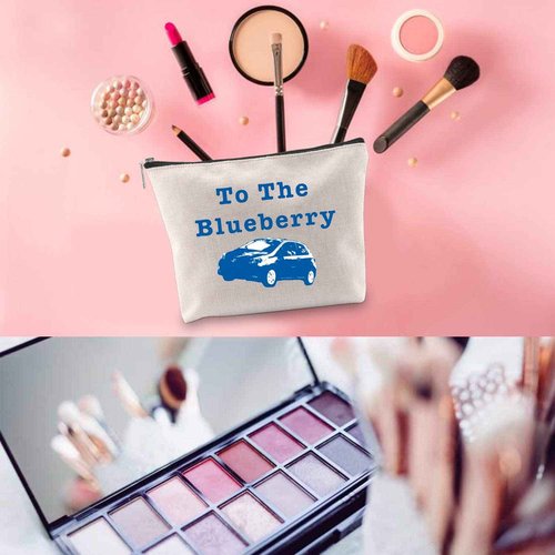 WCGXKO TV Show Inspired To The Blueberry Zipper Pouch Cosmetics Bag For Fans (To The Blueberry)