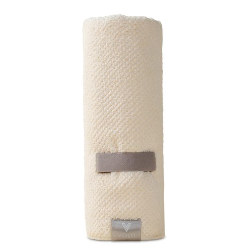 VOLO Hero Hair Towel | Ultra Soft, Super Absorbent, Quick Drying Nanoweave Fabric | Reduce Dry Time by 50% | Towel Wrap for All Hair Types | Reusable Packaging (Salt White - Reusable Tote)