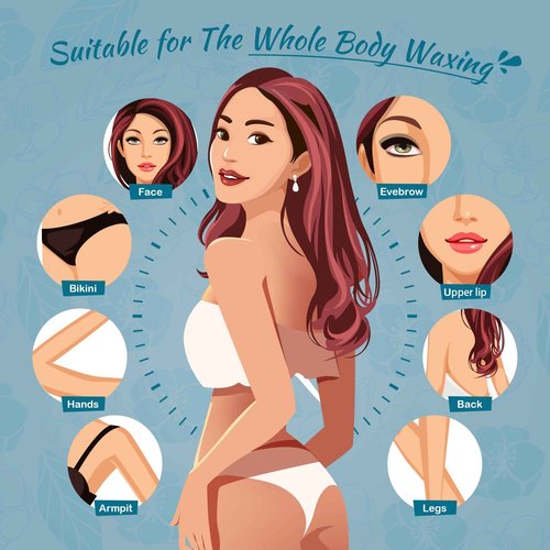 Ajoura Hard Wax Beads 2-Pack:Cream & Jasmine Wax for Coarse Hair Removal -1lb each