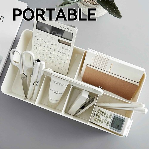 Bathroom Makeup organizer Countertop with Handle,Skincare Organizer Caddy for Vanity,Storage Box with Handle,Large Cosmetic Display case for Dresser,Large Size