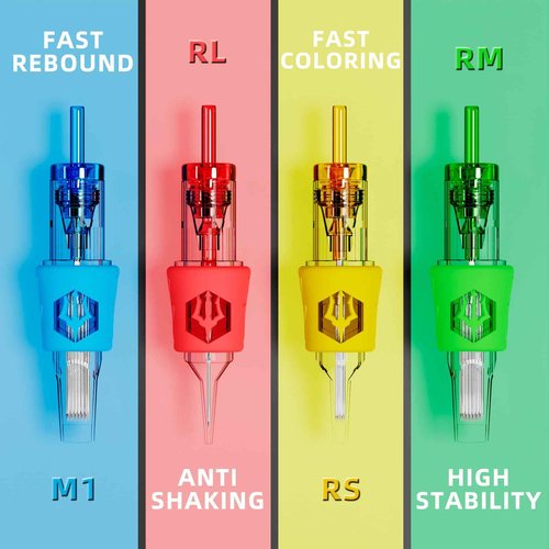 Tattoo kit POSEIDON, Tattoo Pen Kit with 20 PCS Tattoo Cartridge Machine, Tattoo Pen with 1800mAh Capacity Wireless Power, Tattoo Gun kit with Japan Coreless Motor Digital Display for Tattoo Equipment