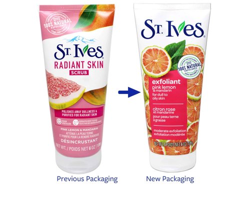St. Ives Radiant Skin Pink Lemon and Mandarin Orange Face Scrub 6 oz (Pack of 6)