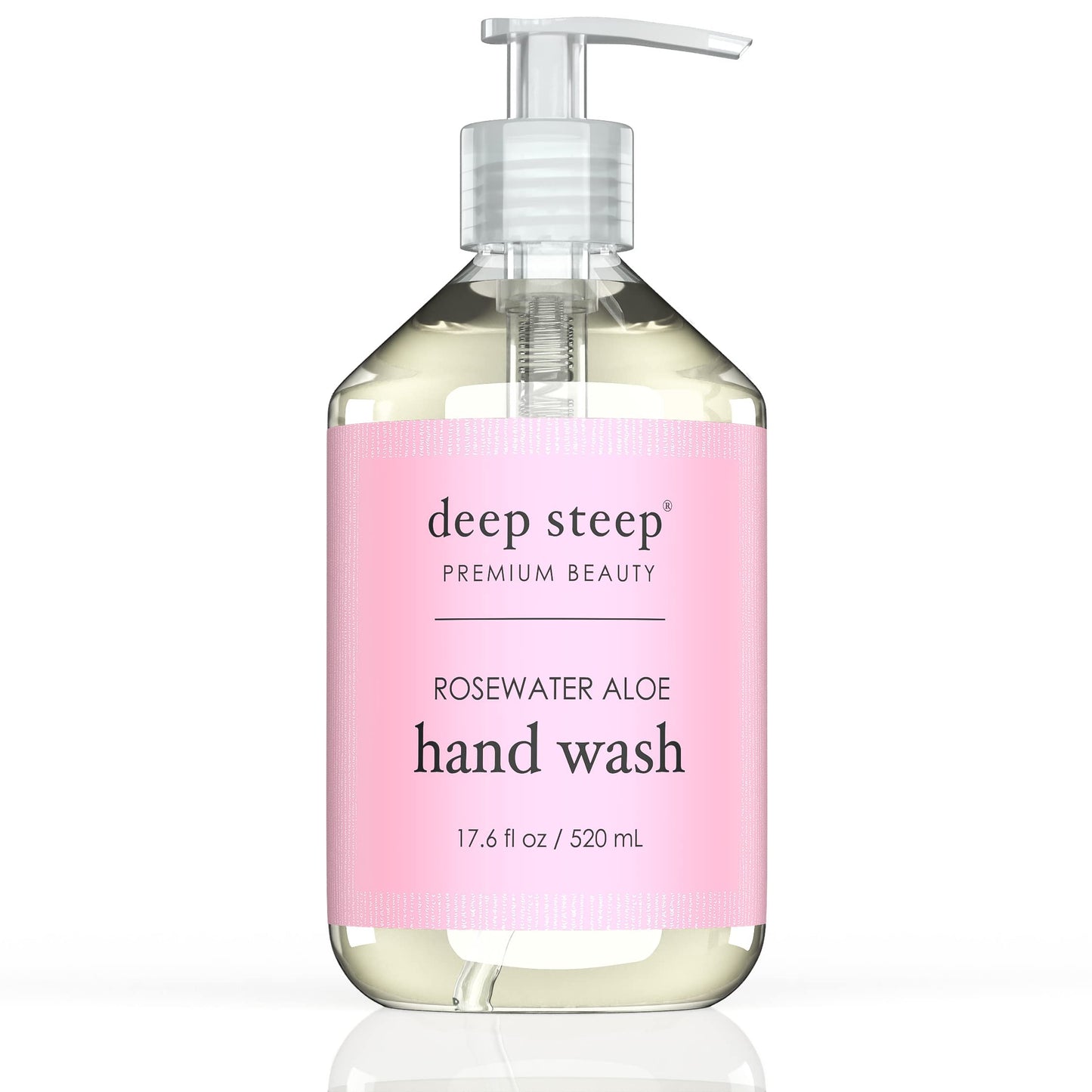 Deep Steep Argan Oil Liquid Hand Wash, 17.6 Ounce (Rosewater Aloe)