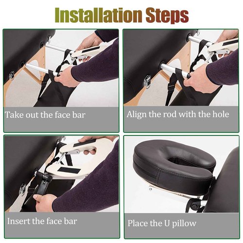 Aluminium Universal Massage Table Face Cradle Cushion, Adjustable Massage Chair Spa Bed Headrest Face Pillow Support, Elastic Memory Foam Face Pillow Set Massage Table Accessories Massage Equipment