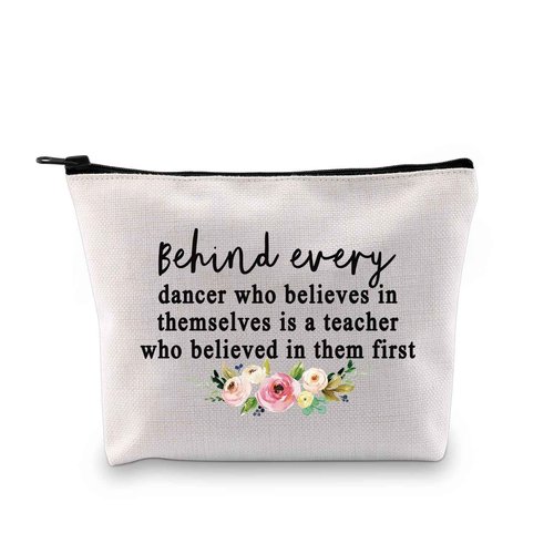 GJTIM Dance Teacher Appreciation Gift Dance Teacher Cosmetic Bag Makeup Bag for Dance Teacher Retirement (dance Teacher bag)