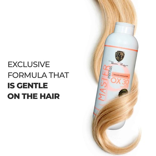 Robson Peluquero Master Highlights Hair Color Developer - Hair Bleaching Formula - Color Revealing Emulsion - Professional Hair Lightening Agent - Ox 30 Volumes 900ml/30.4 fl.oz