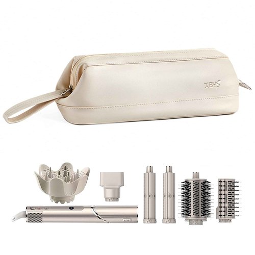 Linpr Travel Storage Bag for Dyson Airwrap/Shark Flexstyle Complete Styler and Attachments, Portable Handheld Travel Case, Waterproof Hair Dryer Carrying Case, Organizer Bag with Large Opening (White)