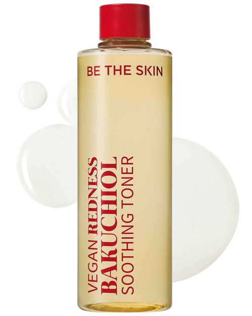 BE THE SKIN Vegan Redness Bakuchiol Soothing Toner - Gentle pH Balancing Redness Relief Face Toner with Heartleaf Extract - Pore Tightening, Soothing for Sensitive Skin, 8.45 fl.oz.