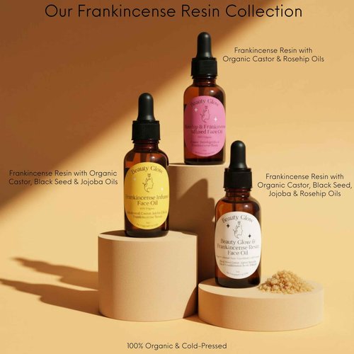 Frankincense Resin Infused Organic Castor & Rosehip Oils for Face Age Defying Miracle Facial Moisturizer Cold Pressed Serum Natural Skincare Hydrates Skin Moisturizing 1 Fl Oz