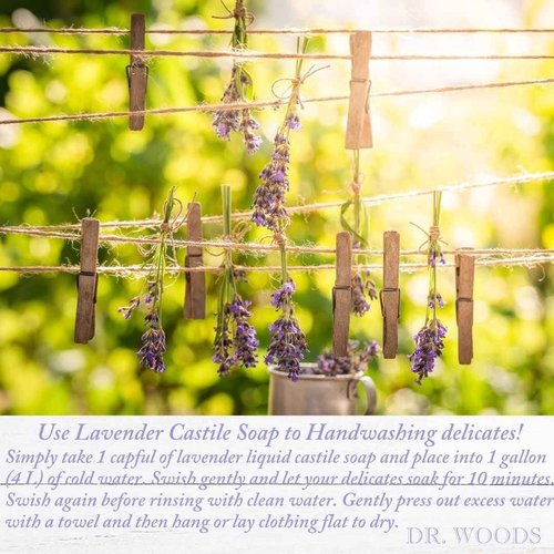Dr. Woods Lavender Liquid Castile Soap - Castile Soap with Pure Lavender Oil, Body Wash for Men and Women, Natural Cleanser for Face, Hands, and Body - 32 Fl Oz, Pack of 3