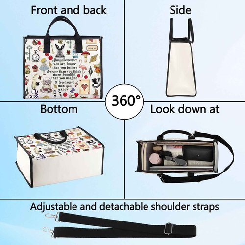 LEVLO Alice Movie Cosmetic Bag Alice Fairy Tale Fans Gift Alice You Are Braver Stronger Smarter Than You Think Merch (Alice LT)